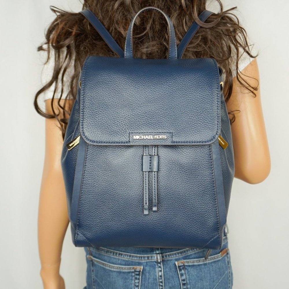 Michael Kors Ginger M Drawstring Backpack Navy